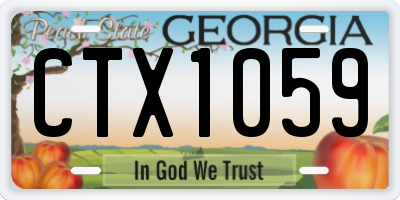 GA license plate CTX1059