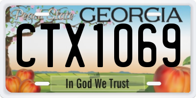 GA license plate CTX1069