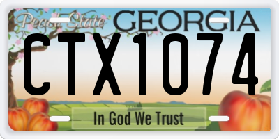GA license plate CTX1074
