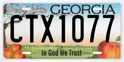 GA license plate CTX1077