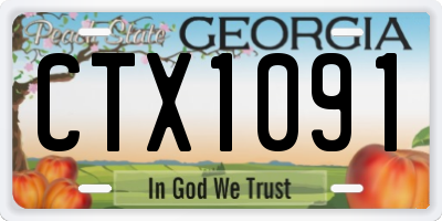 GA license plate CTX1091