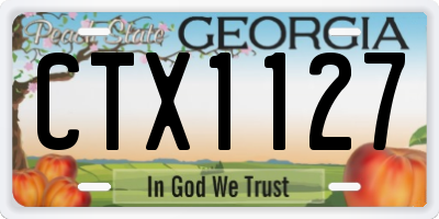 GA license plate CTX1127