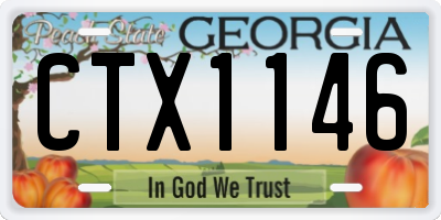 GA license plate CTX1146