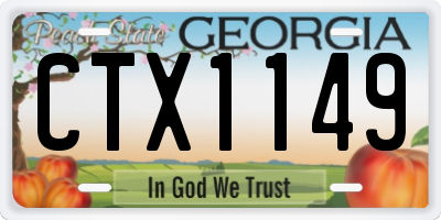 GA license plate CTX1149