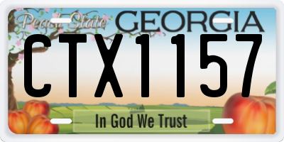 GA license plate CTX1157