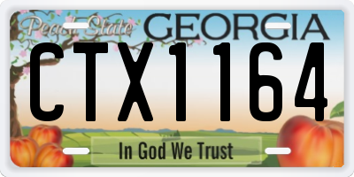 GA license plate CTX1164