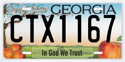 GA license plate CTX1167