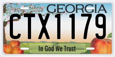 GA license plate CTX1179