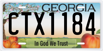 GA license plate CTX1184
