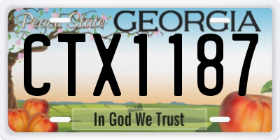 GA license plate CTX1187