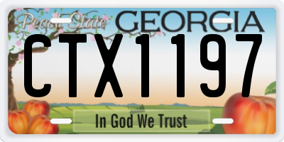 GA license plate CTX1197