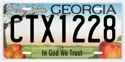 GA license plate CTX1228
