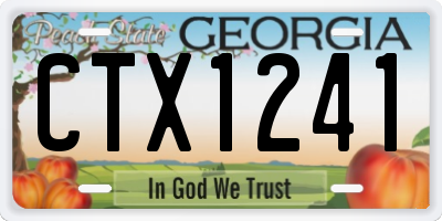 GA license plate CTX1241