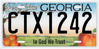 GA license plate CTX1242