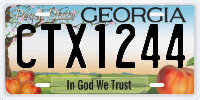 GA license plate CTX1244