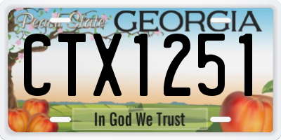 GA license plate CTX1251