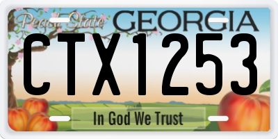 GA license plate CTX1253