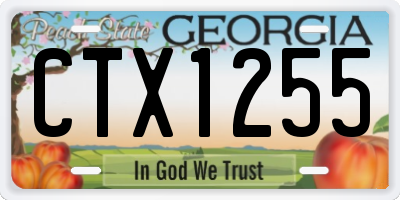 GA license plate CTX1255