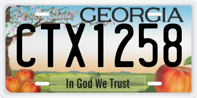 GA license plate CTX1258