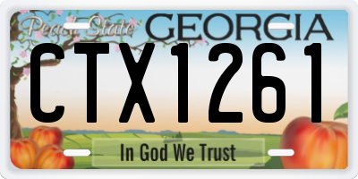 GA license plate CTX1261