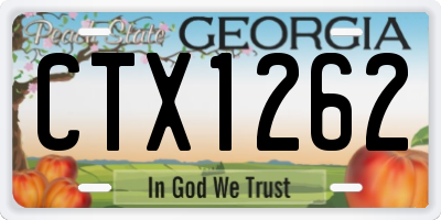 GA license plate CTX1262