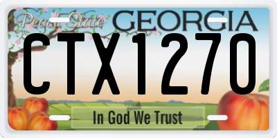 GA license plate CTX1270