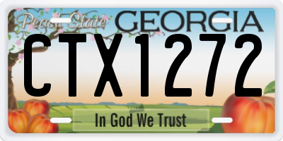 GA license plate CTX1272