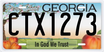 GA license plate CTX1273