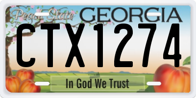 GA license plate CTX1274