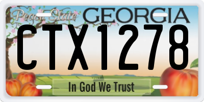 GA license plate CTX1278