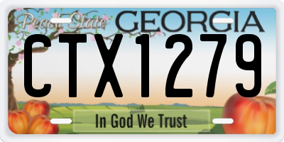 GA license plate CTX1279