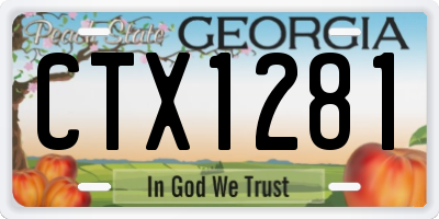 GA license plate CTX1281
