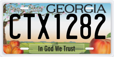 GA license plate CTX1282
