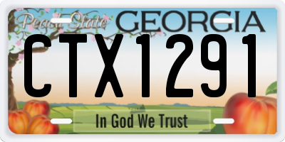 GA license plate CTX1291