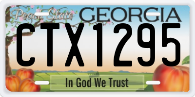 GA license plate CTX1295