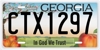 GA license plate CTX1297