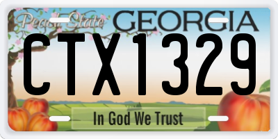 GA license plate CTX1329