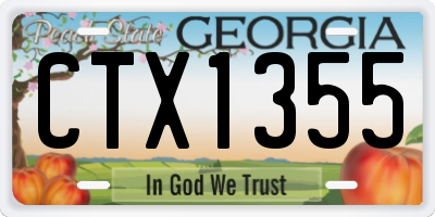 GA license plate CTX1355