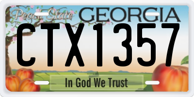 GA license plate CTX1357