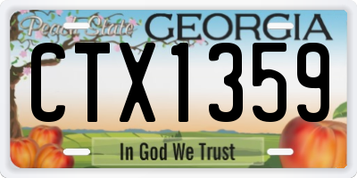 GA license plate CTX1359