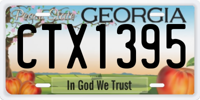 GA license plate CTX1395