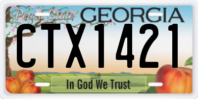 GA license plate CTX1421
