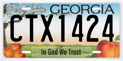 GA license plate CTX1424