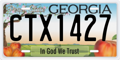 GA license plate CTX1427