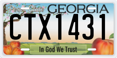 GA license plate CTX1431