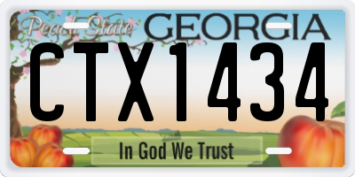 GA license plate CTX1434
