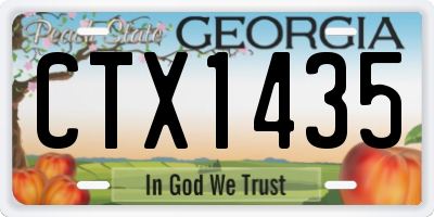 GA license plate CTX1435