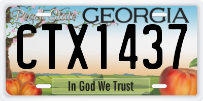 GA license plate CTX1437