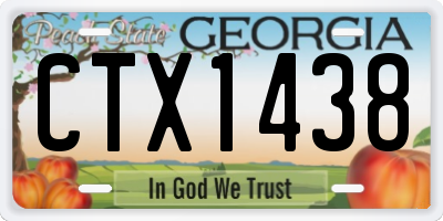 GA license plate CTX1438