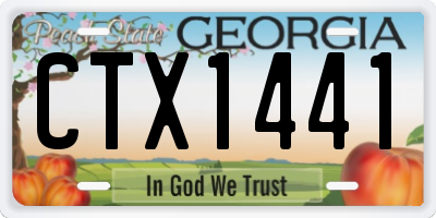 GA license plate CTX1441